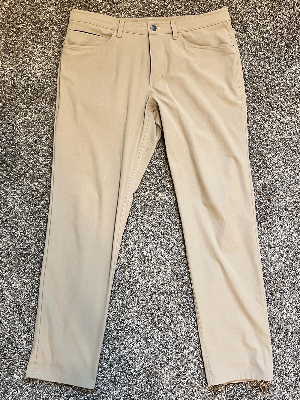 Men's Lululemon ABC Classic Fit Pants in Light Tan